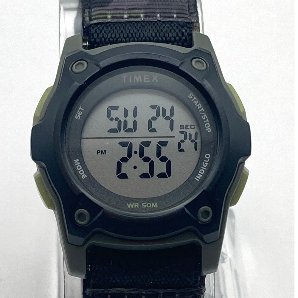 Timex Time Machine TW7C277500 Kids Digital Watch Camo Adjustable Strap WR 50m